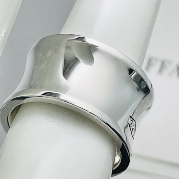 Tiffany & Co. 1837 Wide Sterling Silver Ring (retired) - Picture 7 of 12